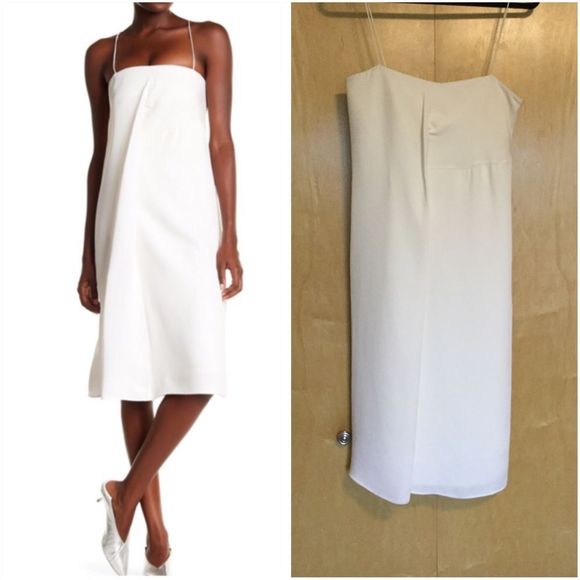 Derek Lam Dresses & Skirts - Derek Lam Women's White Draped Cami Silk D…